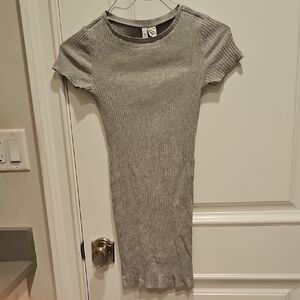 Divided Light Gray‎ Ribbed Dress